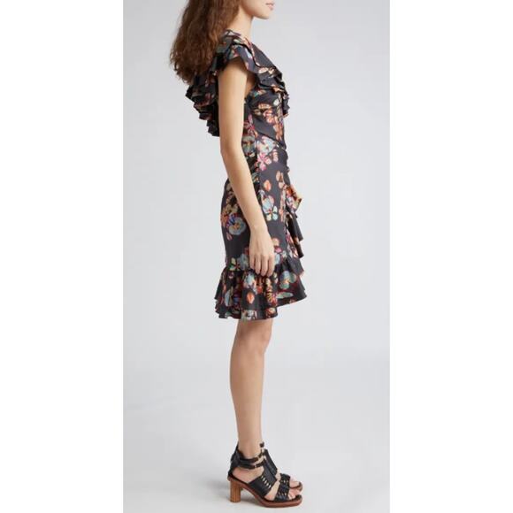 Ulla Johnson Candace Floral Silk Dress Size 0 - Picture 7 of 12